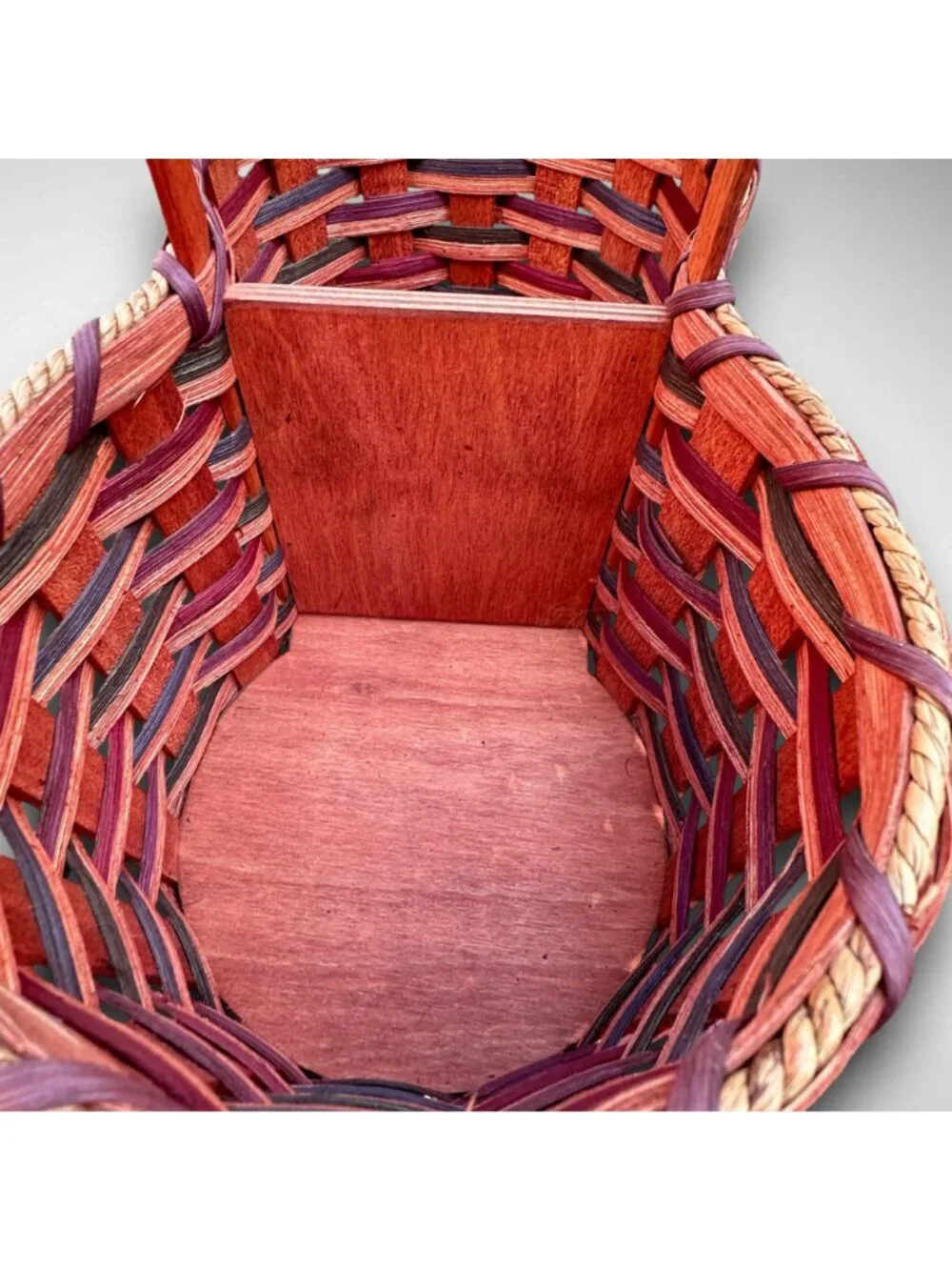 Rustic Handmade Wooden Basket For Wine Or Picnic – Reuben E Stutzman – Dual Comp